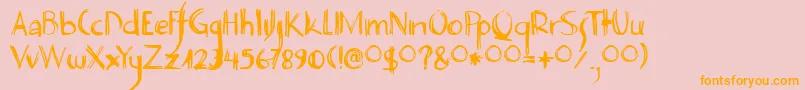 DecoPimp Font – Orange Fonts on Pink Background