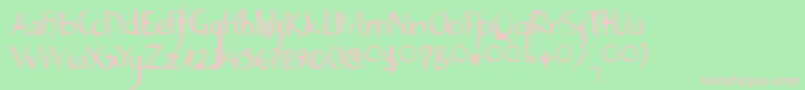 DecoPimp Font – Pink Fonts on Green Background