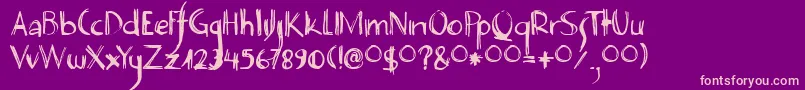 DecoPimp Font – Pink Fonts on Purple Background