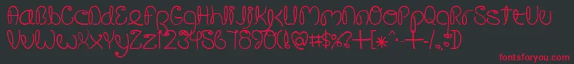Crusogp Font – Red Fonts on Black Background