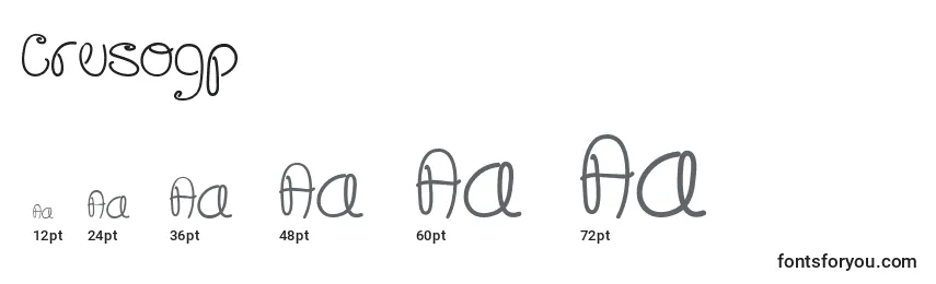 Crusogp Font Sizes