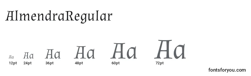 AlmendraRegular Font Sizes