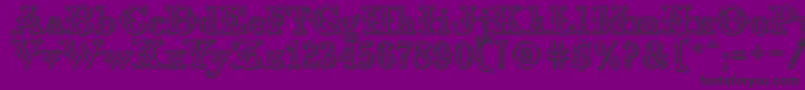 Saddlery Font – Black Fonts on Purple Background