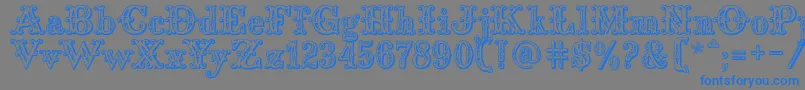 Saddlery Font – Blue Fonts on Gray Background