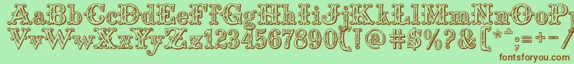 Saddlery Font – Brown Fonts on Green Background