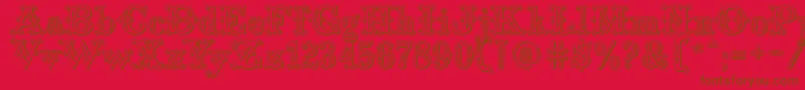 Saddlery Font – Brown Fonts on Red Background