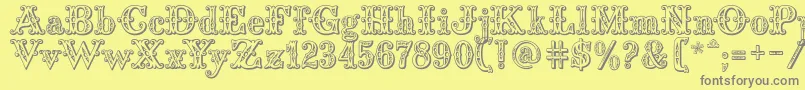 Saddlery Font – Gray Fonts on Yellow Background