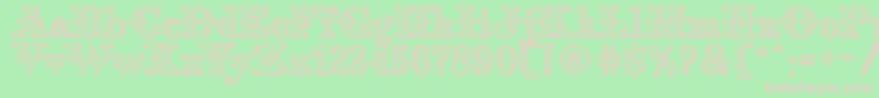 Saddlery Font – Pink Fonts on Green Background