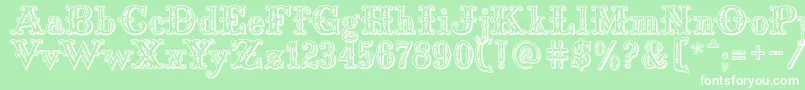 Saddlery Font – White Fonts on Green Background