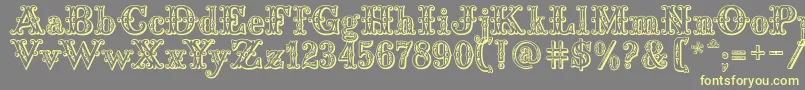 Saddlery Font – Yellow Fonts on Gray Background
