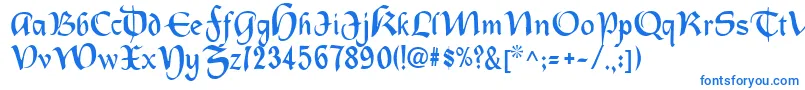 Oldcountry-Schriftart – Blaue Schriften