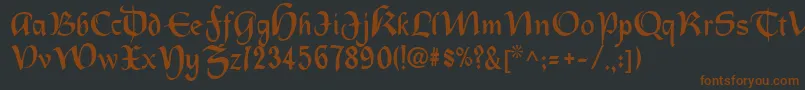 Oldcountry Font – Brown Fonts on Black Background