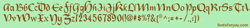 Oldcountry Font – Brown Fonts on Green Background