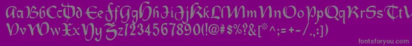 Oldcountry Font – Gray Fonts on Purple Background
