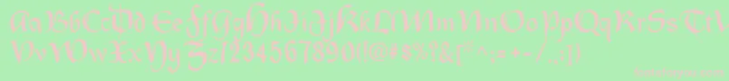 Oldcountry Font – Pink Fonts on Green Background