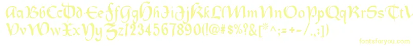 Шрифт Oldcountry – жёлтые шрифты