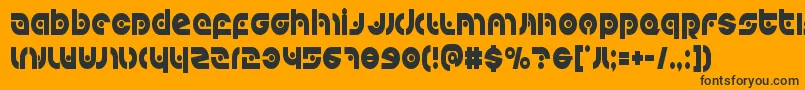 Kovacsspotcond Font – Black Fonts on Orange Background