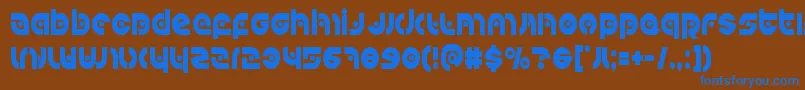 フォントKovacsspotcond – 茶色の背景に青い文字