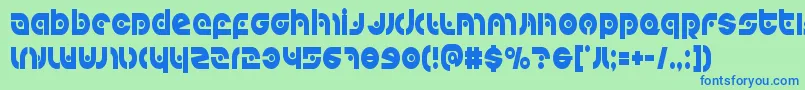 Kovacsspotcond Font – Blue Fonts on Green Background