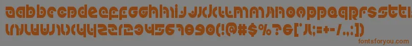 Kovacsspotcond Font – Brown Fonts on Gray Background