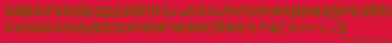 Kovacsspotcond Font – Brown Fonts on Red Background