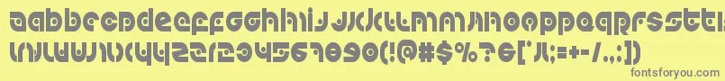 Kovacsspotcond Font – Gray Fonts on Yellow Background