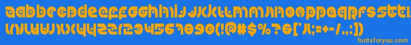 Kovacsspotcond Font – Orange Fonts on Blue Background