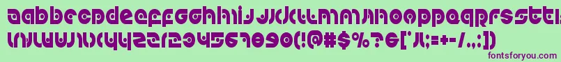 Kovacsspotcond Font – Purple Fonts on Green Background