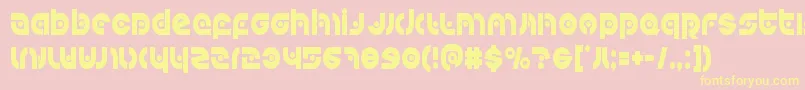 Kovacsspotcond Font – Yellow Fonts on Pink Background