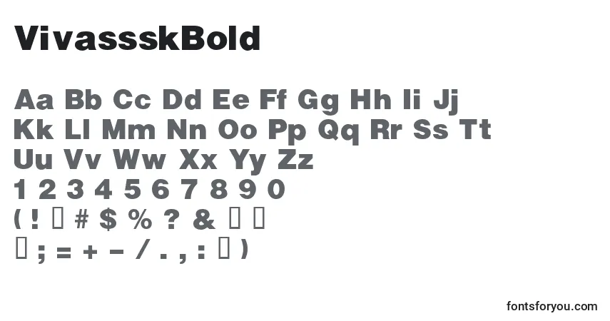 A fonte VivassskBold – alfabeto, números, caracteres especiais