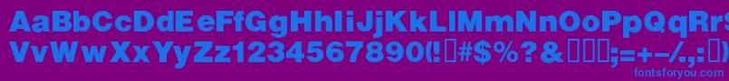 VivassskBold Font – Blue Fonts on Purple Background