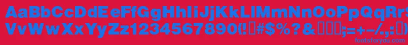 VivassskBold Font – Blue Fonts on Red Background