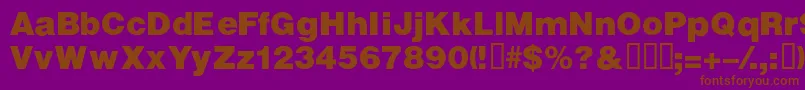 VivassskBold Font – Brown Fonts on Purple Background