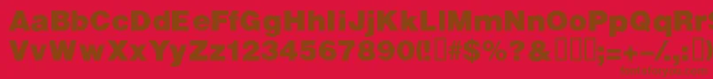 VivassskBold Font – Brown Fonts on Red Background