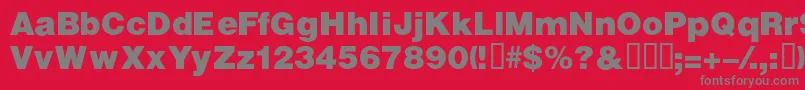 VivassskBold Font – Gray Fonts on Red Background