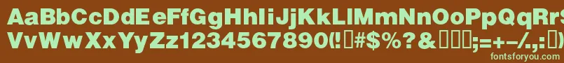 VivassskBold Font – Green Fonts on Brown Background