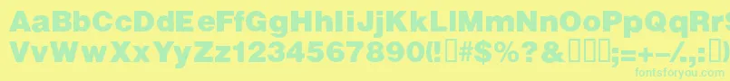 VivassskBold-Schriftart – Grüne Schriften auf gelbem Hintergrund
