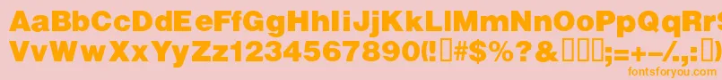 VivassskBold Font – Orange Fonts on Pink Background