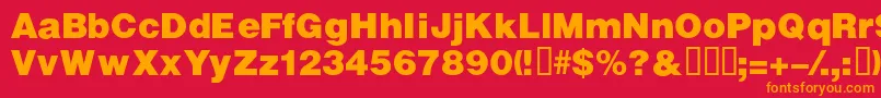 Шрифт VivassskBold – оранжевые шрифты на красном фоне