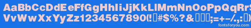 VivassskBold Font – Pink Fonts on Blue Background