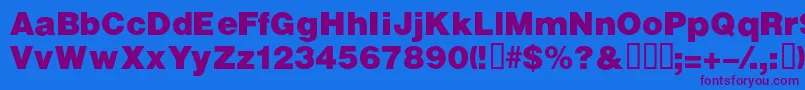 VivassskBold Font – Purple Fonts on Blue Background