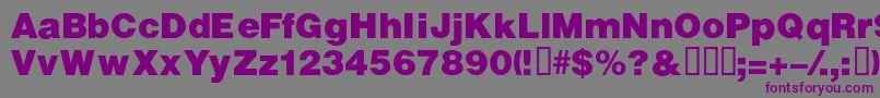 Шрифт VivassskBold – фиолетовые шрифты на сером фоне