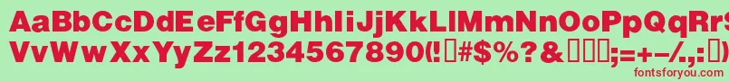 VivassskBold Font – Red Fonts on Green Background