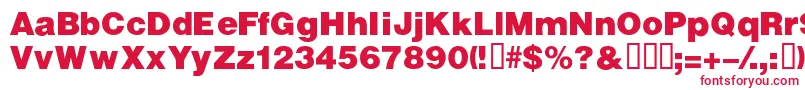 VivassskBold-Schriftart – Rote Schriften auf weißem Hintergrund