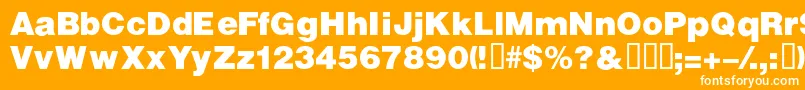 VivassskBold-fontti – valkoiset fontit oranssilla taustalla