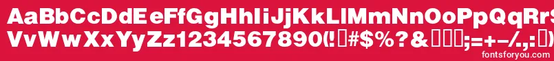 VivassskBold-fontti – valkoiset fontit punaisella taustalla