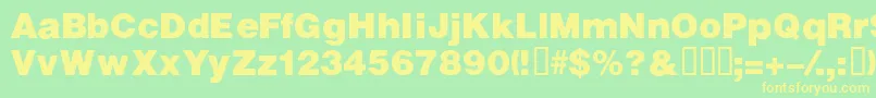 VivassskBold Font – Yellow Fonts on Green Background