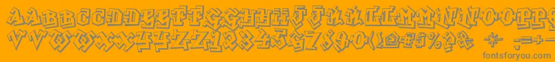 GraffitiTreat Font – Gray Fonts on Orange Background