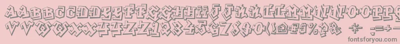 GraffitiTreat Font – Gray Fonts on Pink Background