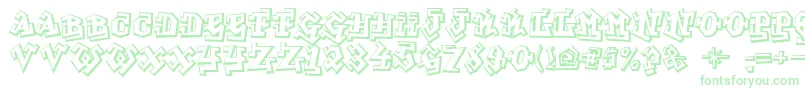 GraffitiTreat Font – Green Fonts on White Background